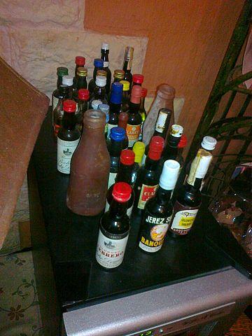 Diverse soorten sherry in miniflesjes foto: El Pantera Diverse soorten sherry in miniflesjes foto: El Pantera