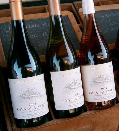 Drie flessen Cotes du Vivarais