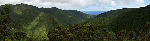 Bergmassief Pico da Vara in het oosten van Sao Miguel Bergmassief Pico da Vara in het oosten van Sao Miguel