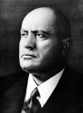 Italie Mussolini foto: publiek domein Italie Mussolini foto: publiek domein
