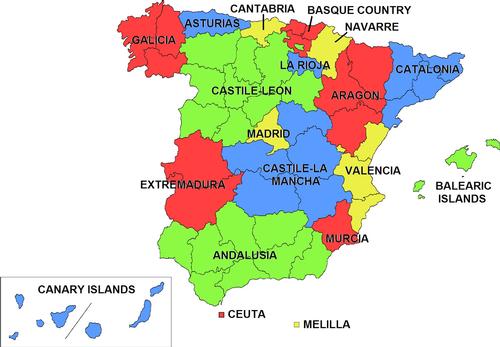 Regio's van Spanje Regio's van Spanje
