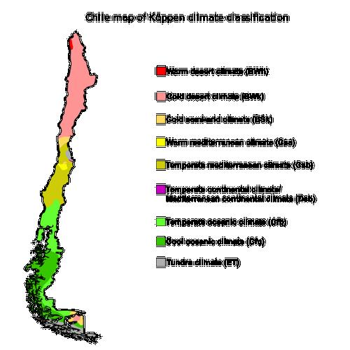 Klimaatzones Chili afbeelding: Ali Zifan Klimaatzones Chili afbeelding: Ali Zifan