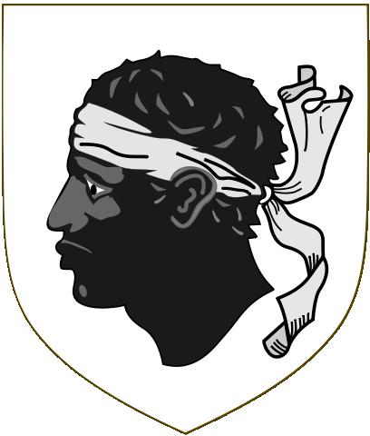 Wapen van Corsica afbeelding: Heralder Wapen van Corsica afbeelding: Heralder