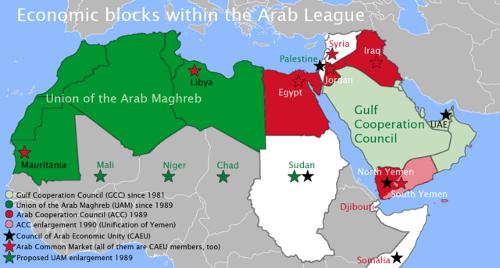 Economische blokken in de Arabische Liga