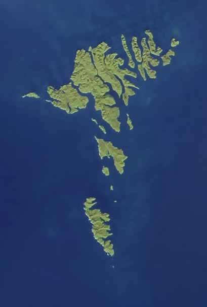 Faeroer Satellietfoto foto: NASA Faeroer Satellietfoto foto: NASA