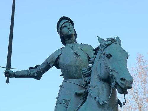 Jeanne d'Arc, nationale heldin van Frankrijk.