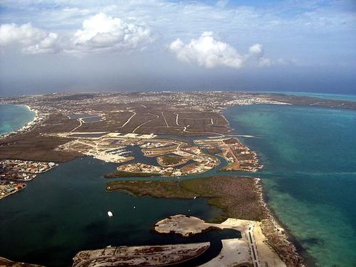 Grand Cayman vanuit de lucht, Kaaimaneilanden