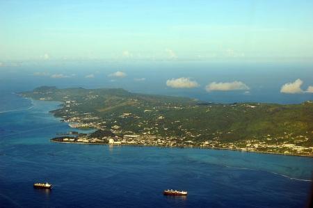 Luchtfoto van Saipan, Noordelijke Marianen Luchtfoto van Saipan, Noordelijke Marianen