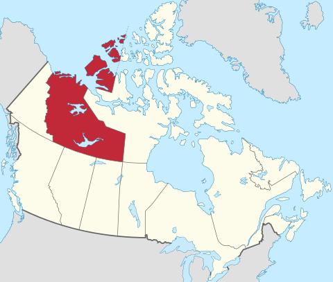 Ligging Northwest Territories in Canada