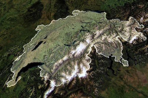 Zwitserland Satellietfo Publiek Domein Zwitserland Satellietfo Publiek Domein