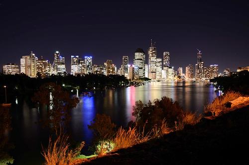 Brisbane in de Nacht