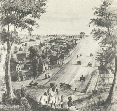 Colin Street in Melbourne rond 1839