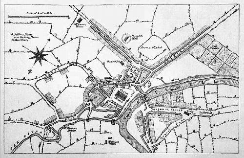 Manchester Kaart uit 1650
