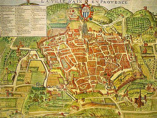 Kaart Aix-en-Provence 1575