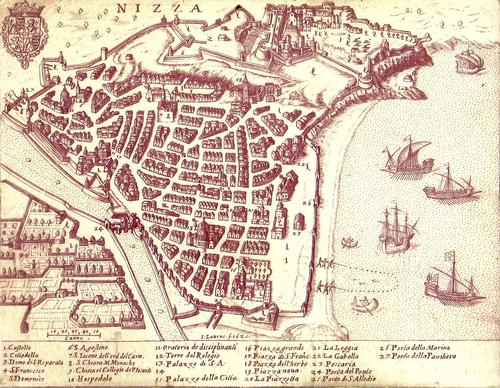 Nice Kaart uit 1624