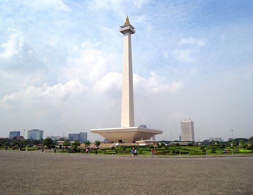 Nationaal Monument op het Merdeka Plein in Jakarta
