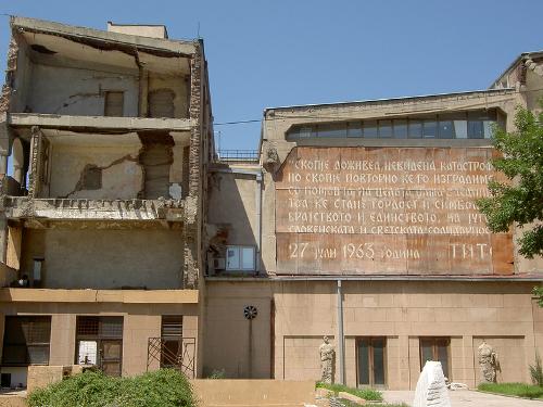 Station Skopje ba de aardbeving van 1963