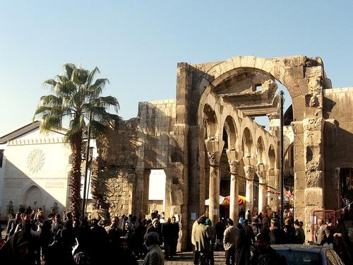 Resten Romeinse Jupitertempel in Damascus