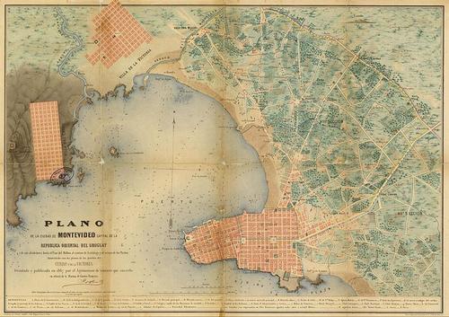 Kaart Van Montevideo uit 1867