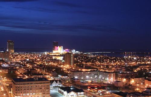 Atlantic City in de nacht