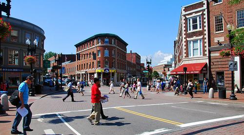 Harvard Square in Cambridge