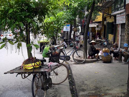 Hanoi Straatleven in de oude wijk