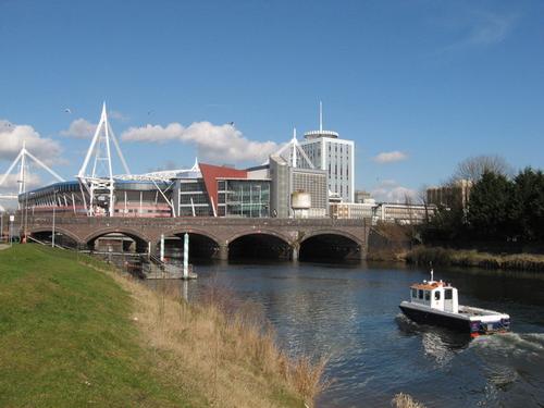river Taff by Cardiff