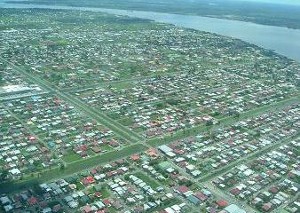 Paramaribo vanuit de lucht