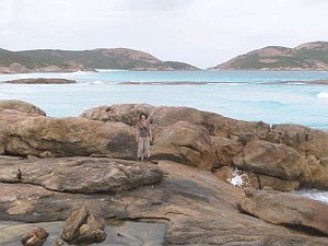 De baai van Lucky Bay