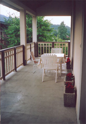 Open air breakfast on terrace with wonderful view