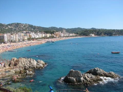 Baai en strand van Lloret de Mar, Costa Brava