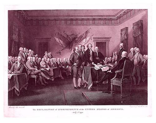 Ondertekening Declaration of Independence, USA