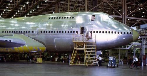 Boeing Everett fabriek in Washington, waar alle wide-boedies gemaakt worden