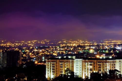 San Jose Costa Rica in de nacht San Jose Costa Rica in de nacht