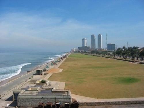 Galle Face Green, boulevard van Colombo Galle Face Green, boulevard van Colombo